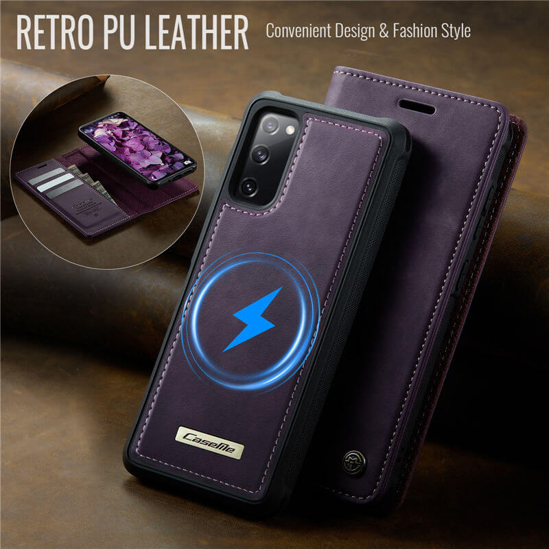 CaseMe Samsung Galaxy S20 FE 2-in-1 Magnetic Wallet Case