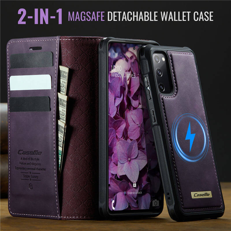 CaseMe Samsung Galaxy S20 FE 2-in-1 Magnetic Wallet Case