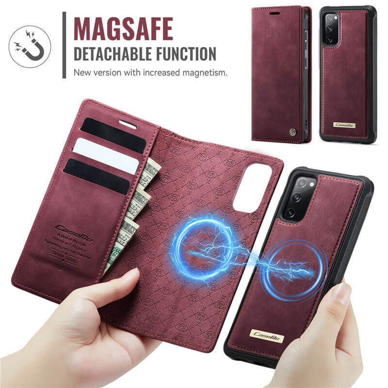 CaseMe Samsung Galaxy S20 FE 2-in-1 Magnetic Wallet Case