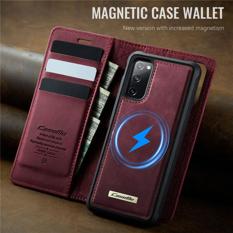 CaseMe Samsung Galaxy S20 FE 2-in-1 Magnetic Wallet Case