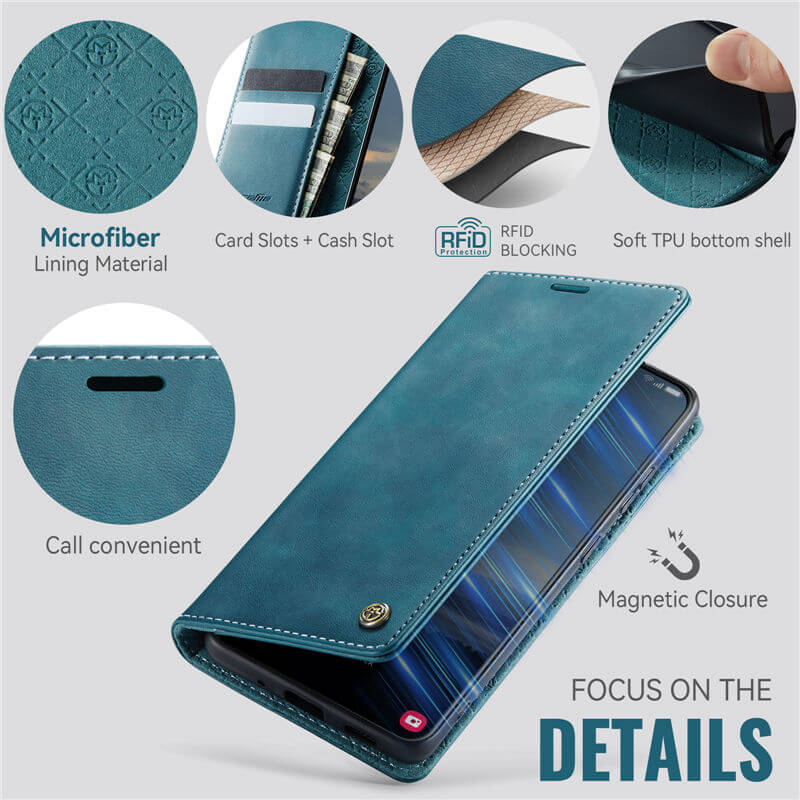 CaseMe Samsung Galaxy S20 Plus Magnetic Wallet Case with RFID Blocking
