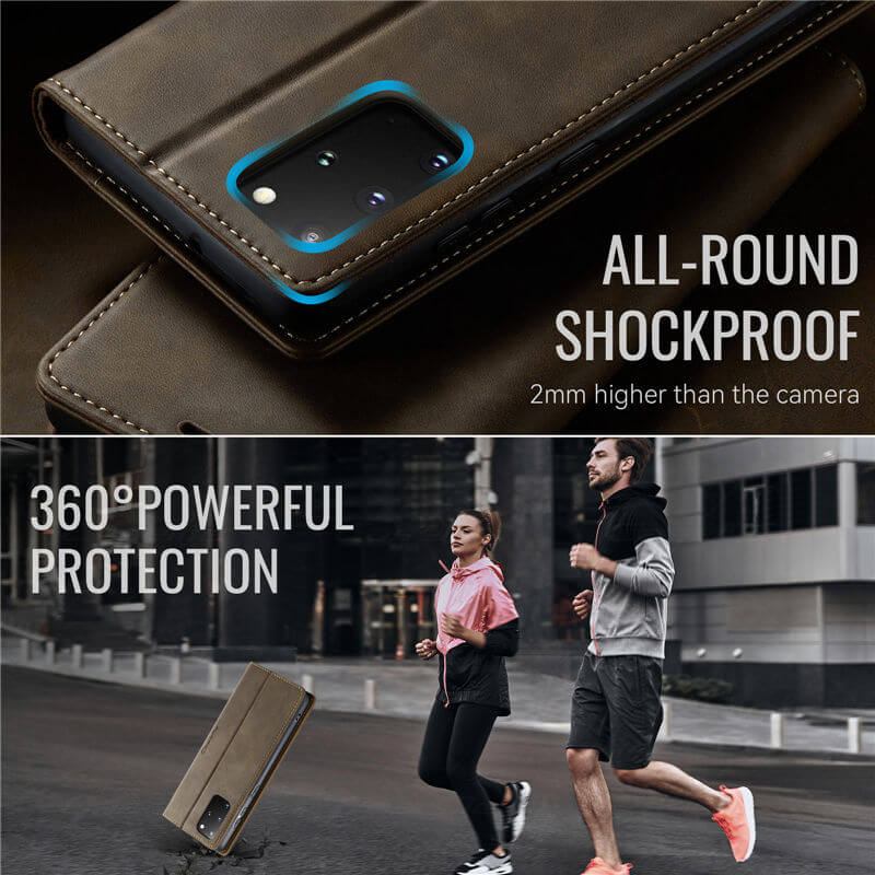 CaseMe Samsung Galaxy S20 Plus Magnetic Wallet Case with RFID Blocking