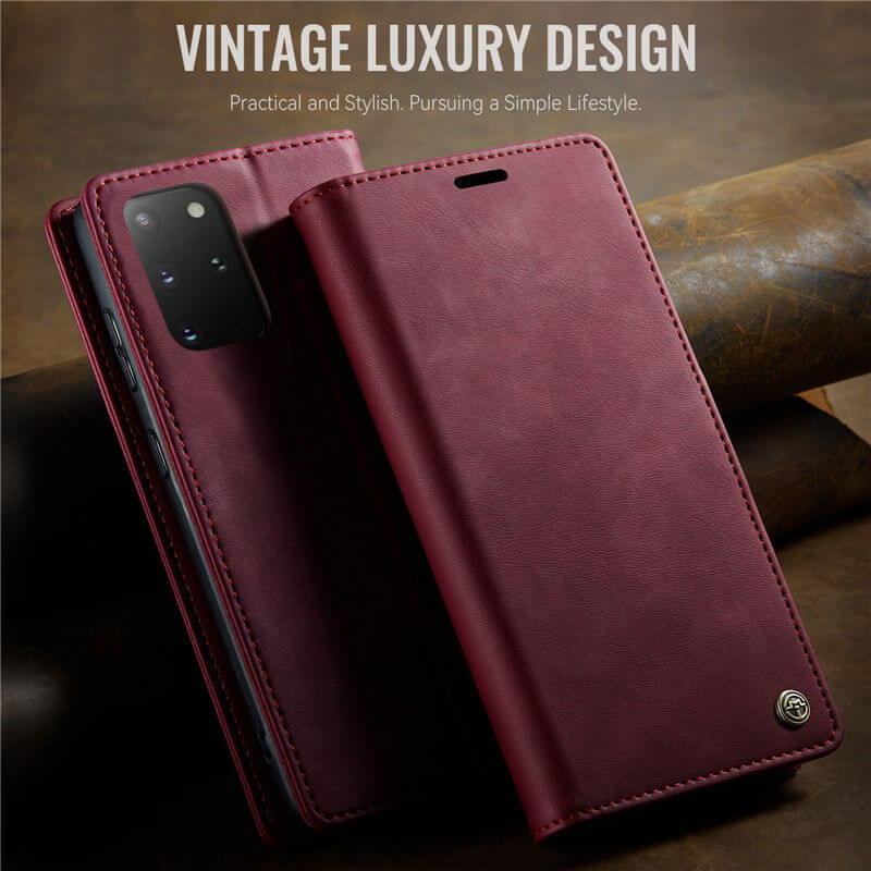 CaseMe Samsung Galaxy S20 Plus Magnetic Wallet Case with RFID Blocking