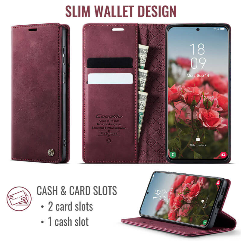 CaseMe Samsung Galaxy S20 Plus Magnetic Wallet Case with RFID Blocking