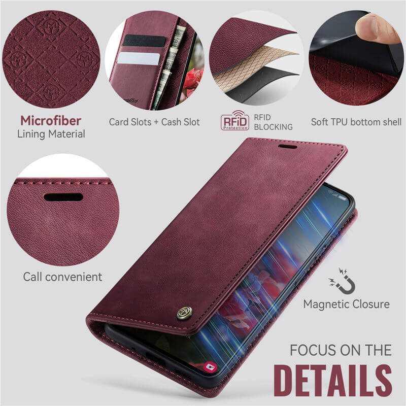CaseMe Samsung Galaxy S20 Plus Magnetic Wallet Case with RFID Blocking