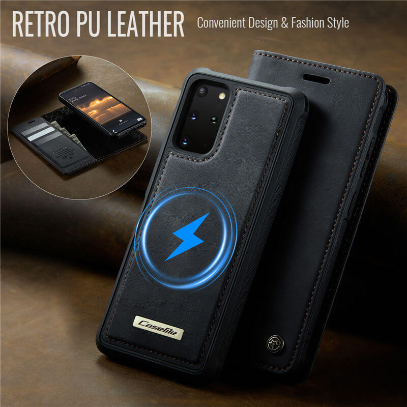 CaseMe Samsung Galaxy S20 Plus 2-in-1 Magnetic Wallet Case