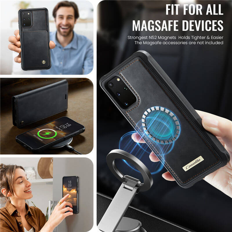 CaseMe Samsung Galaxy S20 Plus 2-in-1 Magnetic Wallet Case