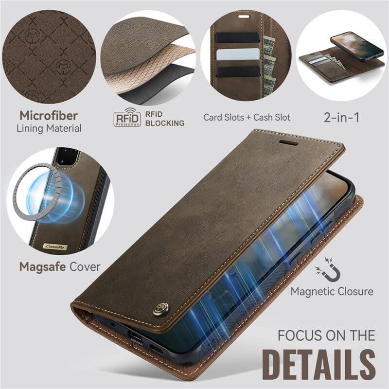 CaseMe Samsung Galaxy S20 Plus 2-in-1 Magnetic Wallet Case