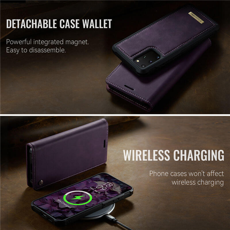 CaseMe Samsung Galaxy S20 Plus 2-in-1 Magnetic Wallet Case