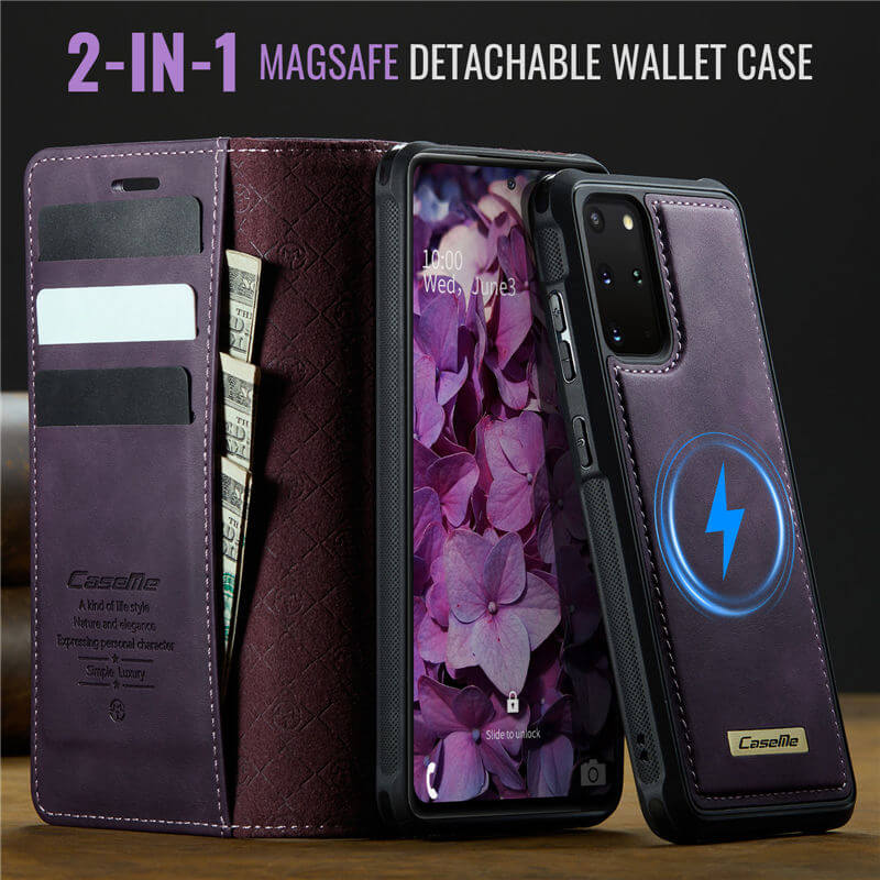 CaseMe Samsung Galaxy S20 Plus 2-in-1 Magnetic Wallet Case