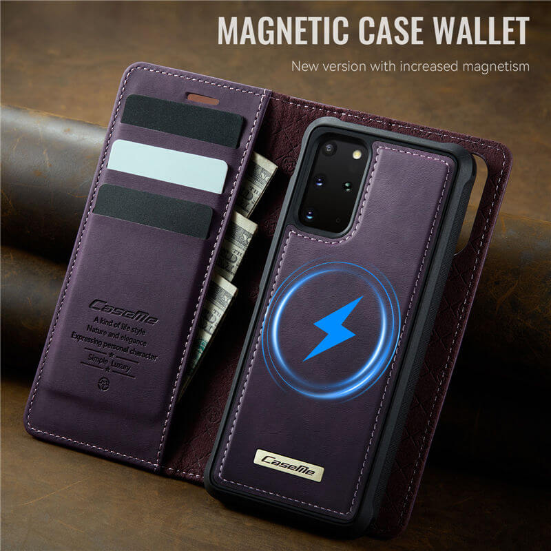 CaseMe Samsung Galaxy S20 Plus 2-in-1 Magnetic Wallet Case