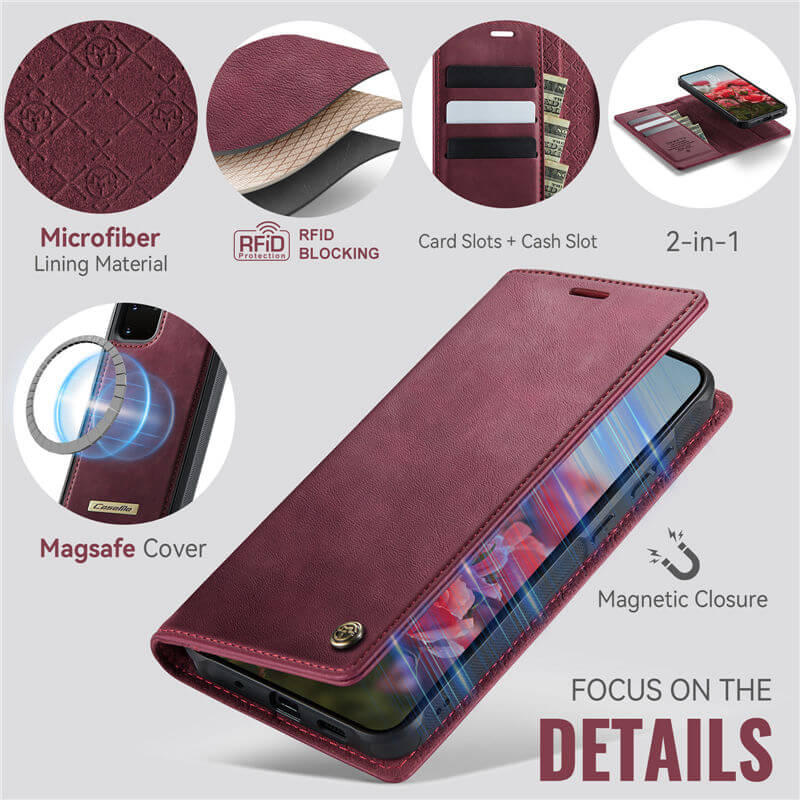 CaseMe Samsung Galaxy S20 Plus 2-in-1 Magnetic Wallet Case