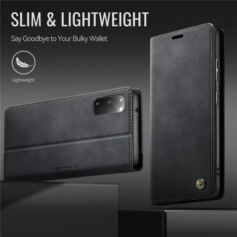 CaseMe Samsung Galaxy S20 Magnetic Wallet Case with RFID Blocking
