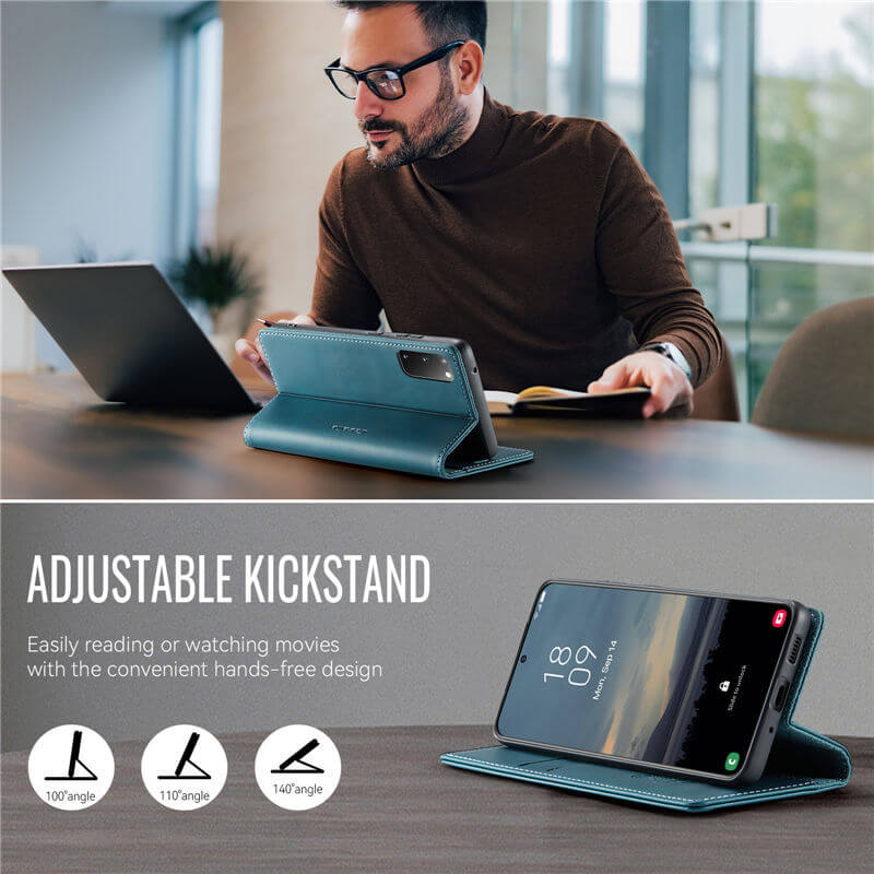 CaseMe Samsung Galaxy S20 Magnetic Wallet Case with RFID Blocking