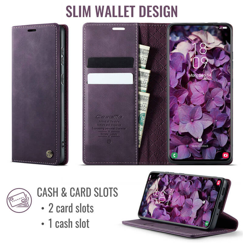 CaseMe Samsung Galaxy S20 Magnetic Wallet Case with RFID Blocking