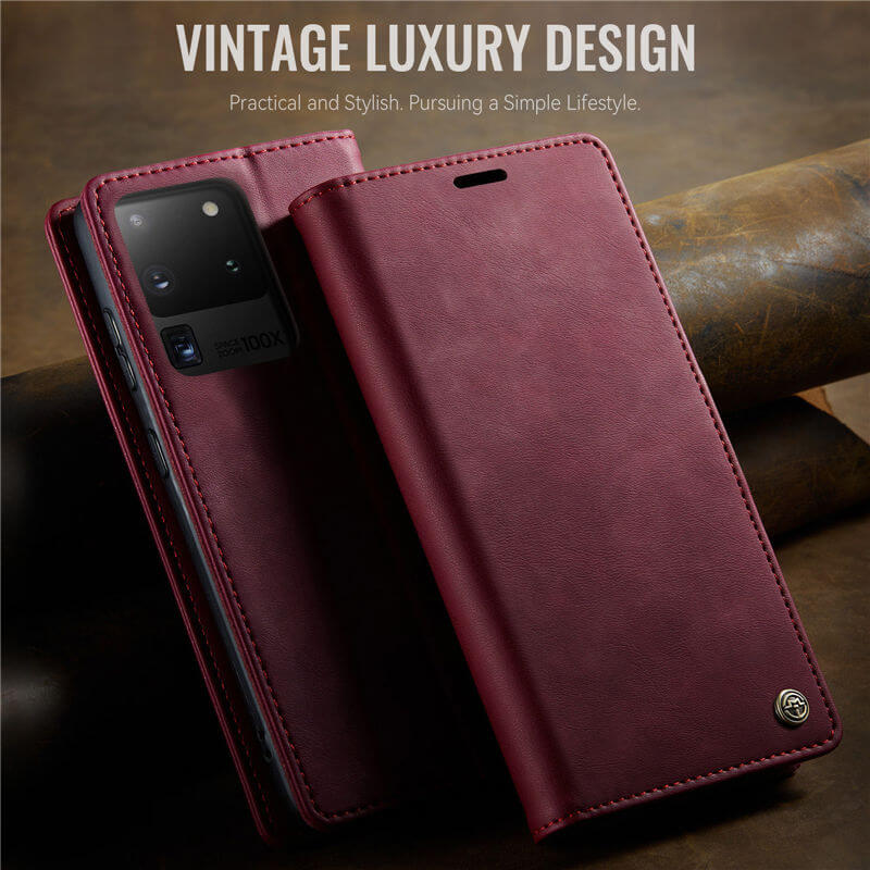 CaseMe Samsung Galaxy S20 Ultra Magnetic Wallet Case with RFID Blocking