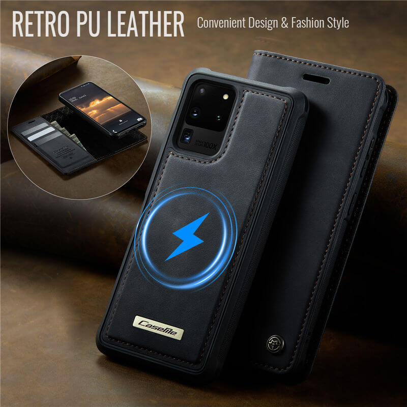 CaseMe Samsung Galaxy S20 Ultra 2-in-1 Magnetic Wallet Case