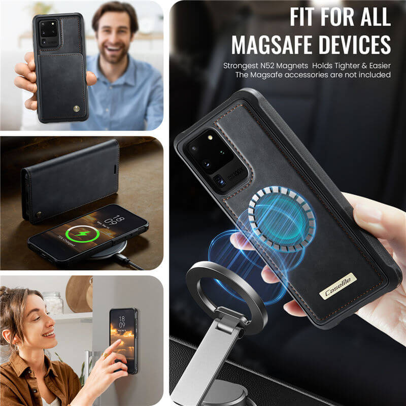 CaseMe Samsung Galaxy S20 Ultra 2-in-1 Magnetic Wallet Case