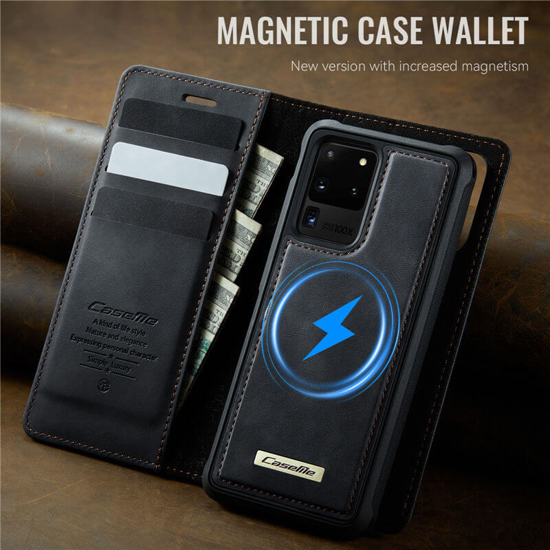 CaseMe Samsung Galaxy S20 Ultra 2-in-1 Magnetic Wallet Case