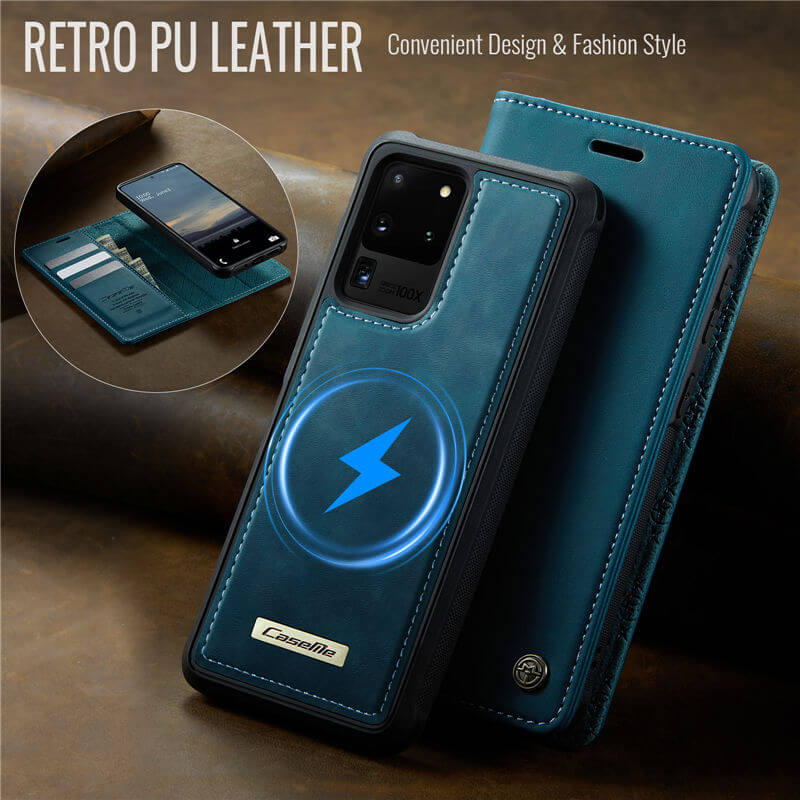 CaseMe Samsung Galaxy S20 Ultra 2-in-1 Magnetic Wallet Case