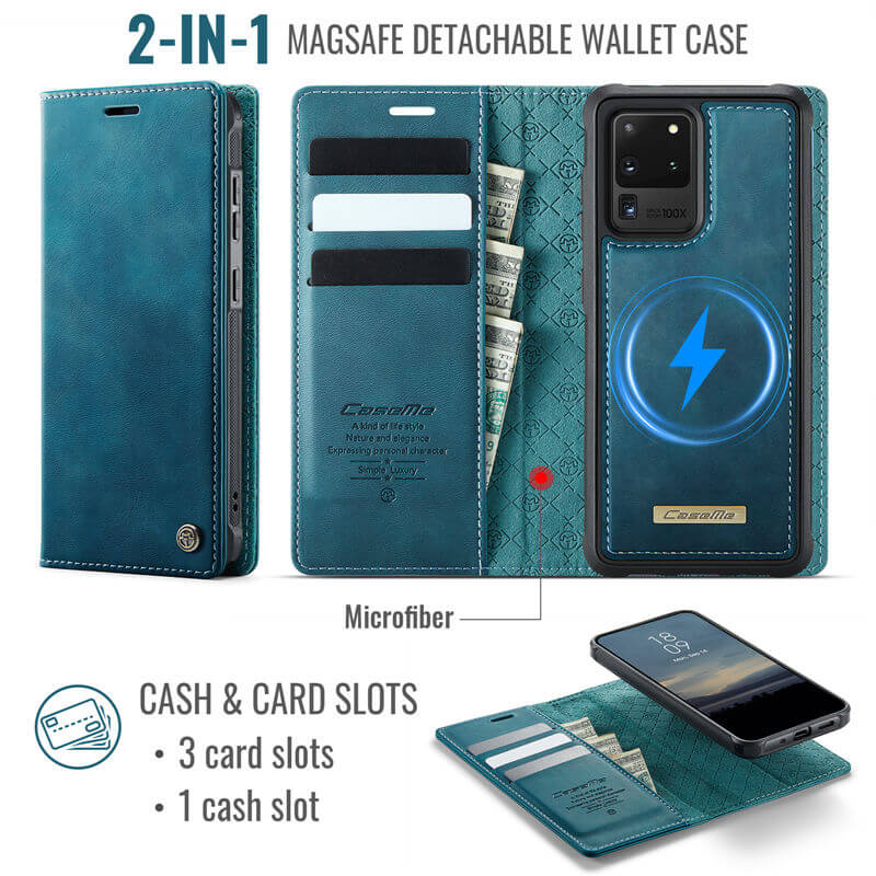 CaseMe Samsung Galaxy S20 Ultra 2-in-1 Magnetic Wallet Case