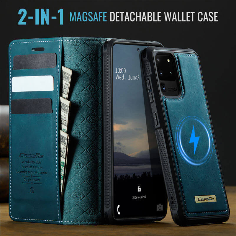 CaseMe Samsung Galaxy S20 Ultra 2-in-1 Magnetic Wallet Case