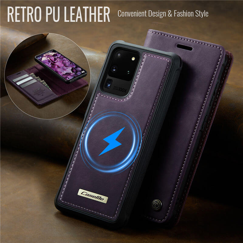 CaseMe Samsung Galaxy S20 Ultra 2-in-1 Magnetic Wallet Case