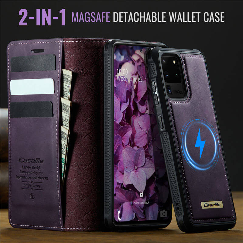 CaseMe Samsung Galaxy S20 Ultra 2-in-1 Magnetic Wallet Case