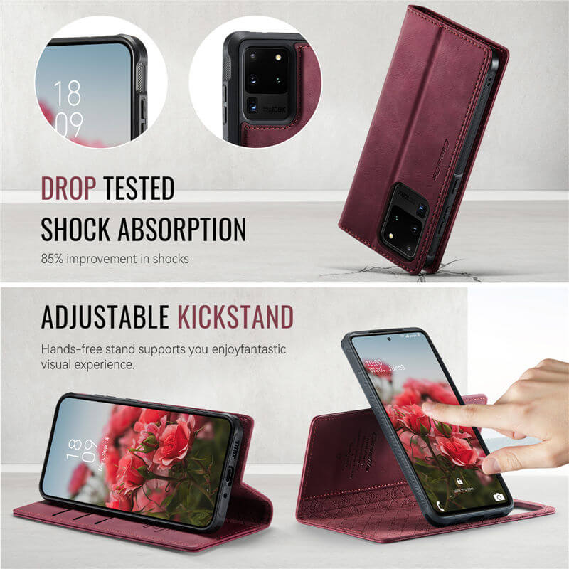 CaseMe Samsung Galaxy S20 Ultra 2-in-1 Magnetic Wallet Case