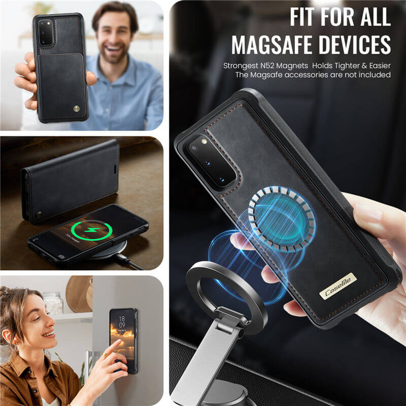 CaseMe Samsung Galaxy S20 2-in-1 Magnetic Wallet Case