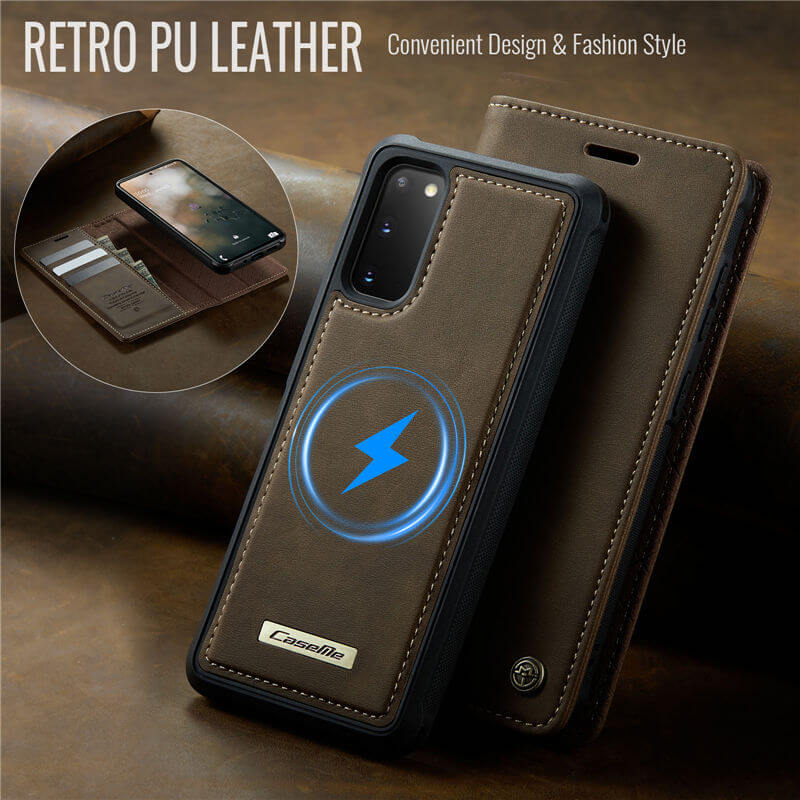 CaseMe Samsung Galaxy S20 2-in-1 Magnetic Wallet Case