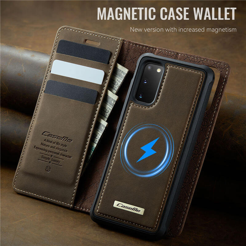 CaseMe Samsung Galaxy S20 2-in-1 Magnetic Wallet Case