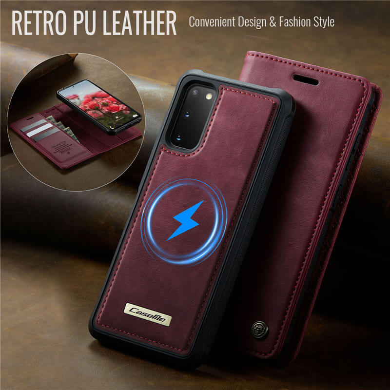 CaseMe Samsung Galaxy S20 2-in-1 Magnetic Wallet Case