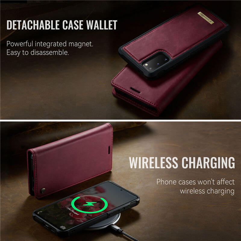 CaseMe Samsung Galaxy S20 2-in-1 Magnetic Wallet Case