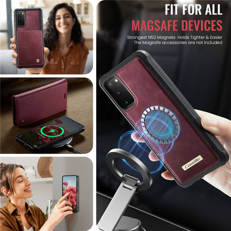 CaseMe Samsung Galaxy S20 2-in-1 Magnetic Wallet Case