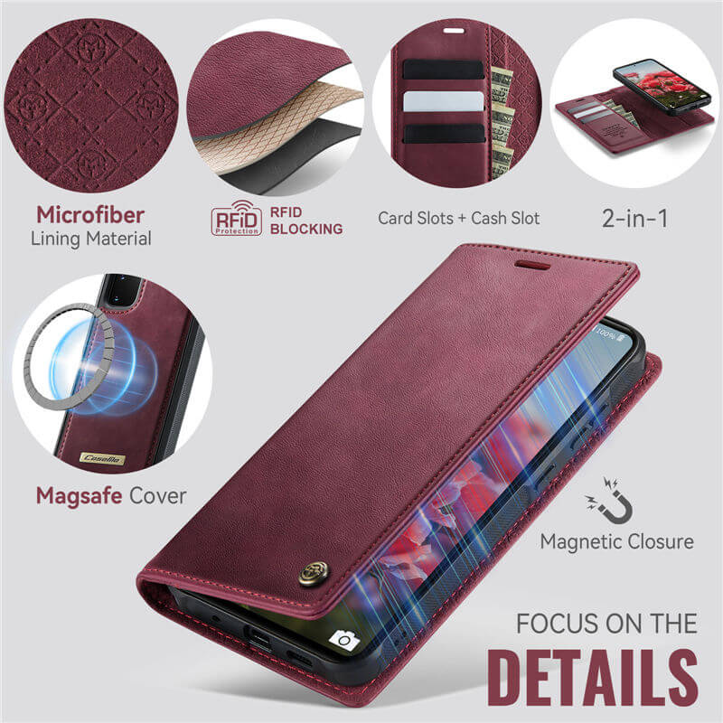 CaseMe Samsung Galaxy S20 2-in-1 Magnetic Wallet Case