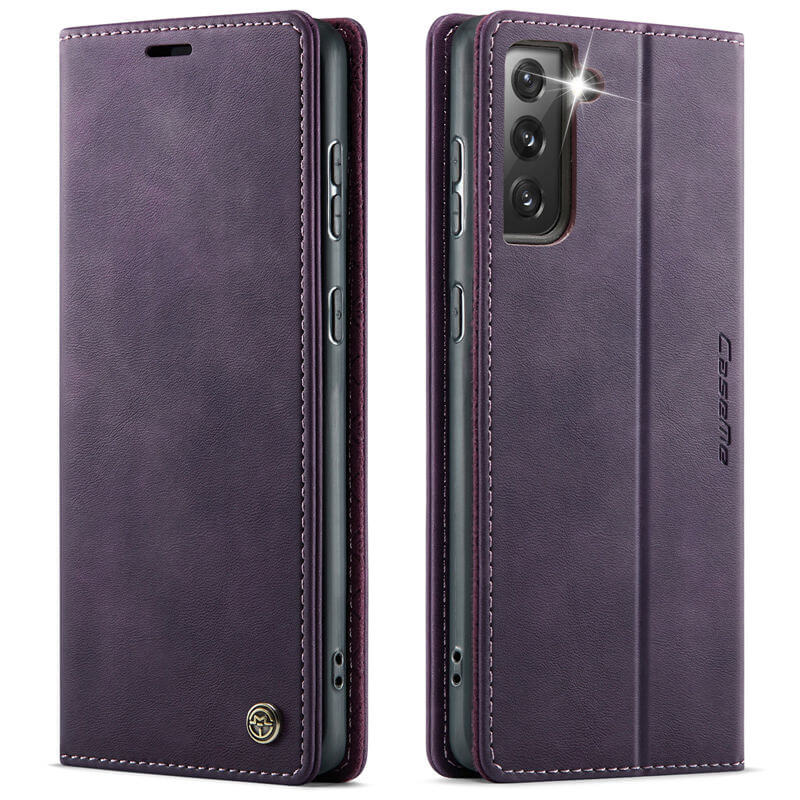 CaseMe Samsung Galaxy S21 FE Magnetic Wallet Case with RFID Blocking