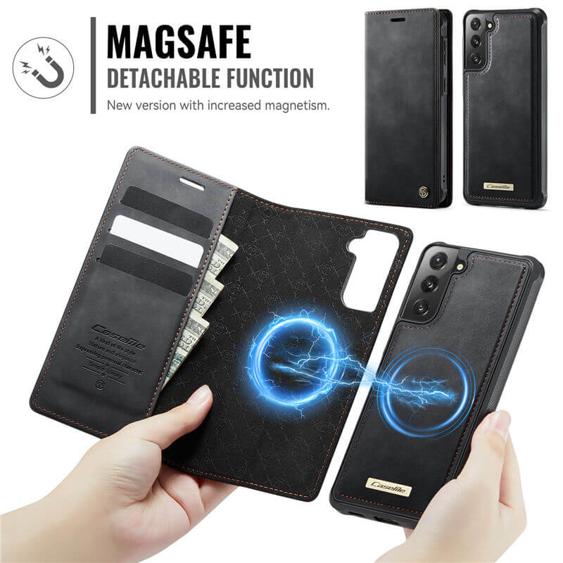 CaseMe Samsung Galaxy S21 FE 2-in-1 Magnetic Wallet Case