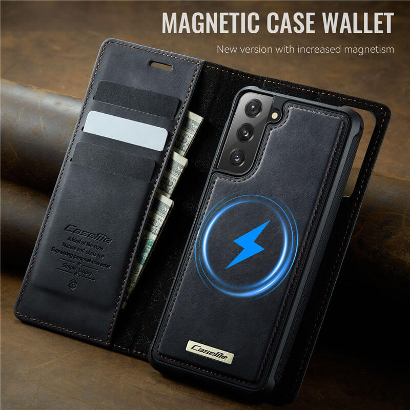 CaseMe Samsung Galaxy S21 FE 2-in-1 Magnetic Wallet Case