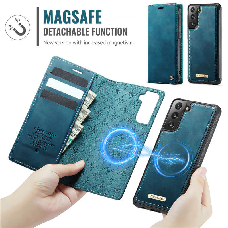 CaseMe Samsung Galaxy S21 FE 2-in-1 Magnetic Wallet Case