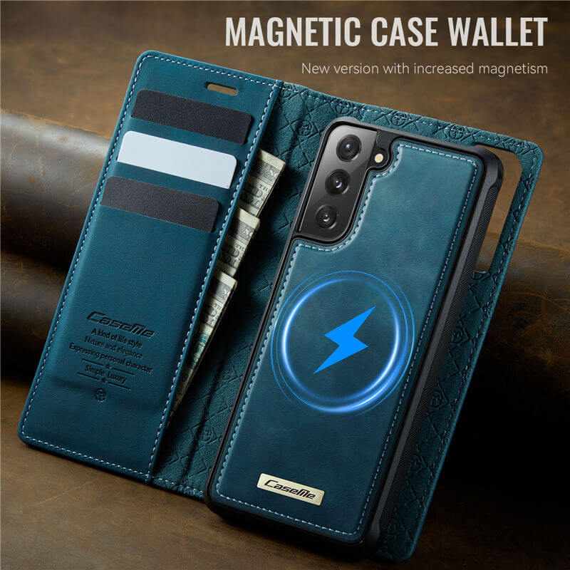 CaseMe Samsung Galaxy S21 FE 2-in-1 Magnetic Wallet Case