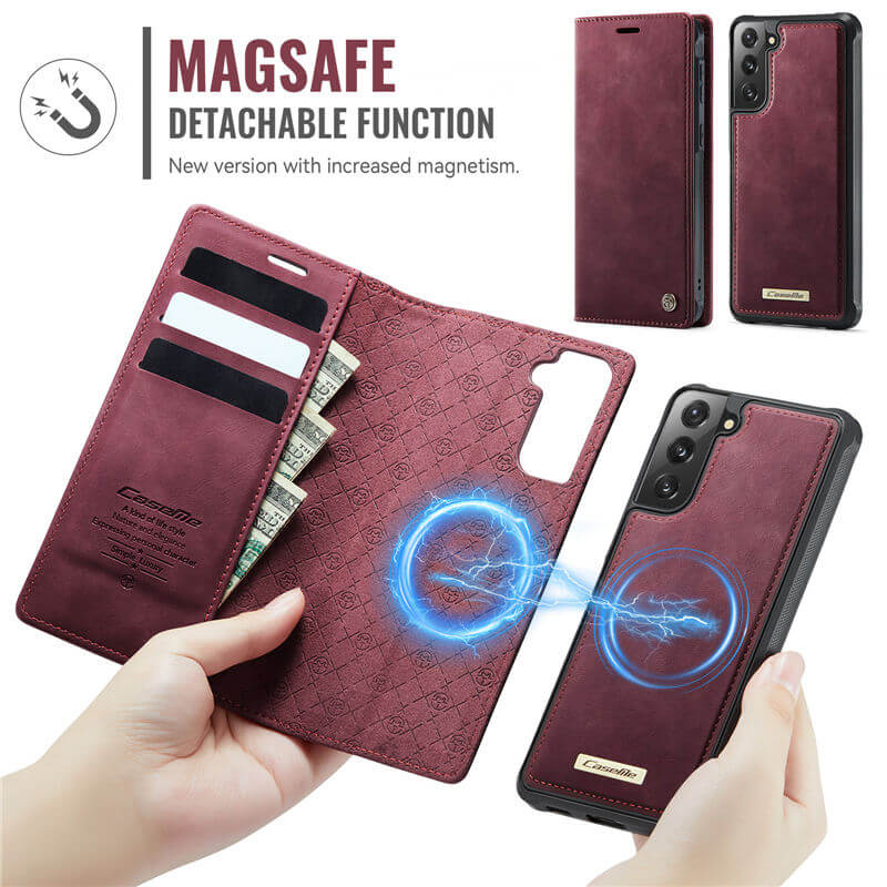 CaseMe Samsung Galaxy S21 FE 2-in-1 Magnetic Wallet Case