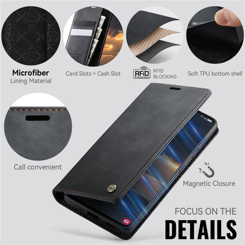 CaseMe Samsung Galaxy S21 Magnetic Wallet Case with RFID Blocking