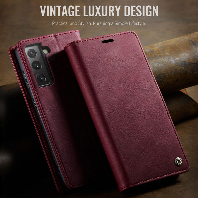 CaseMe Samsung Galaxy S21 Magnetic Wallet Case with RFID Blocking