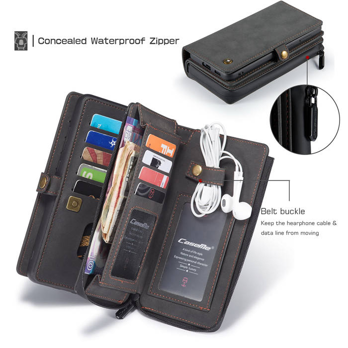 CaseMe Samsung Galaxy S21 Ultra Multi-Functional Wallet Case Black