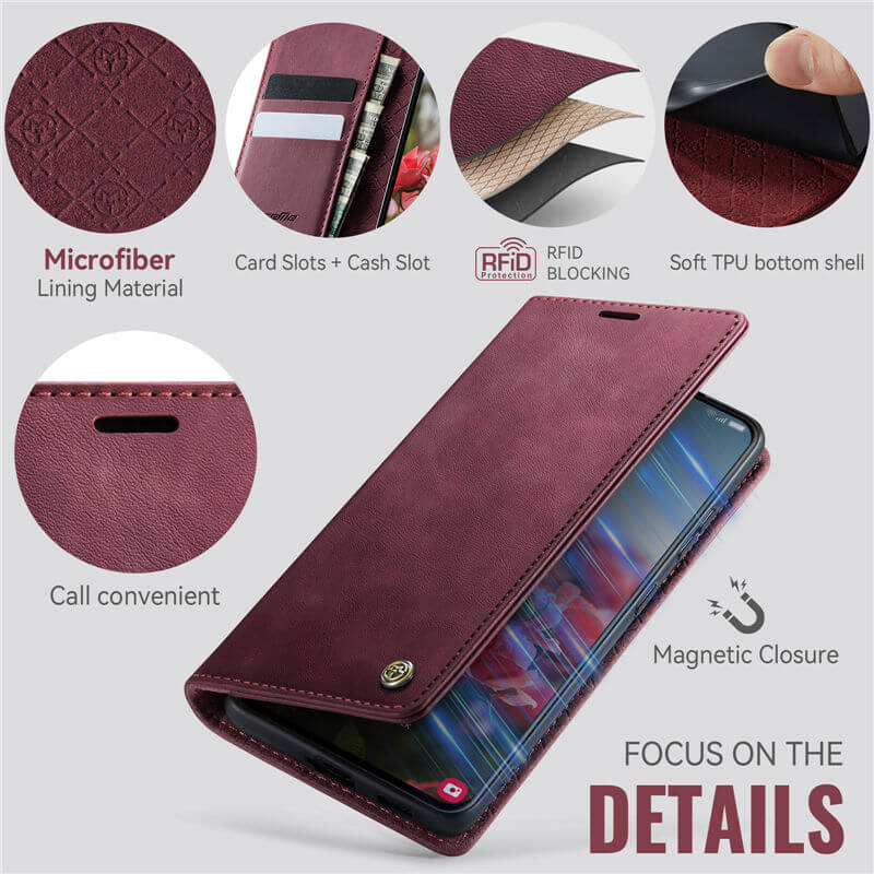 CaseMe Samsung Galaxy S21 Ultra Magnetic Wallet Case with RFID Blocking