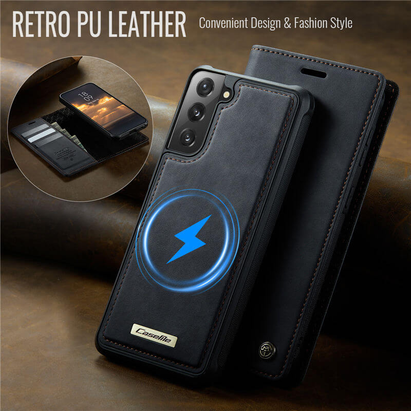CaseMe Samsung Galaxy S21 2-in-1 Magnetic Wallet Case
