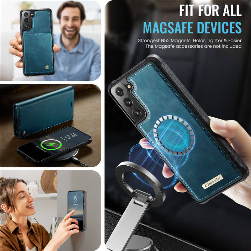CaseMe Samsung Galaxy S21 2-in-1 Magnetic Wallet Case