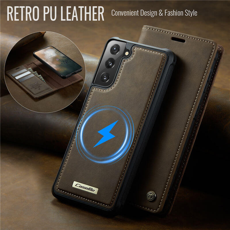 CaseMe Samsung Galaxy S21 2-in-1 Magnetic Wallet Case