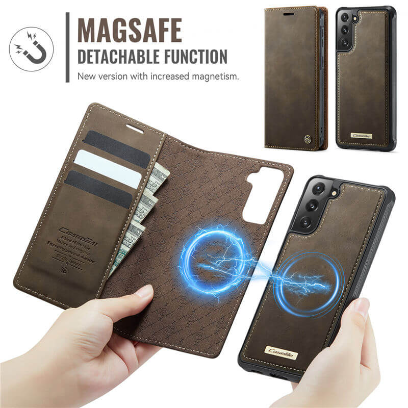 CaseMe Samsung Galaxy S21 2-in-1 Magnetic Wallet Case